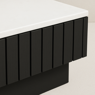 Roma Ribbed Square Coffee Table