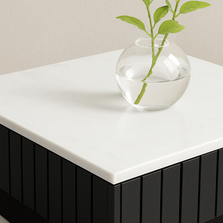 Roma Ribbed Square Coffee Table