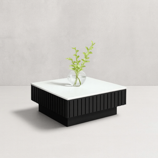 Roma Ribbed Square Coffee Table