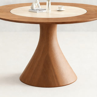 Boho - Chic Rattan & Wood Dining Set