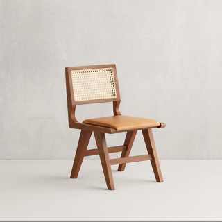 Boho - Chic Rattan & Wood Dining Set