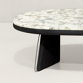 Roma Marble Oval Coffee Table Set