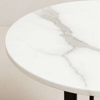 Bergamo Marble Round Coffee Table Set